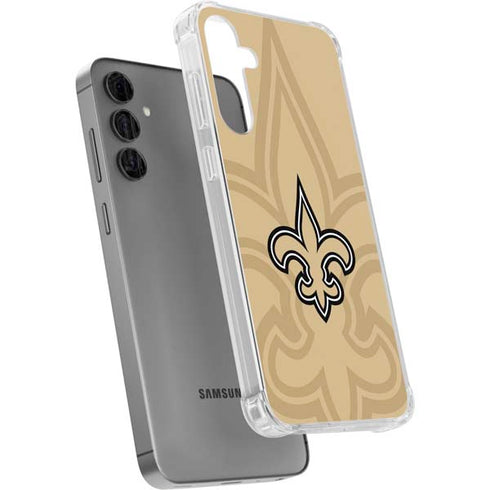 NFL New Orleans Saints Double Vision Galaxy S24 Plus Clear Case